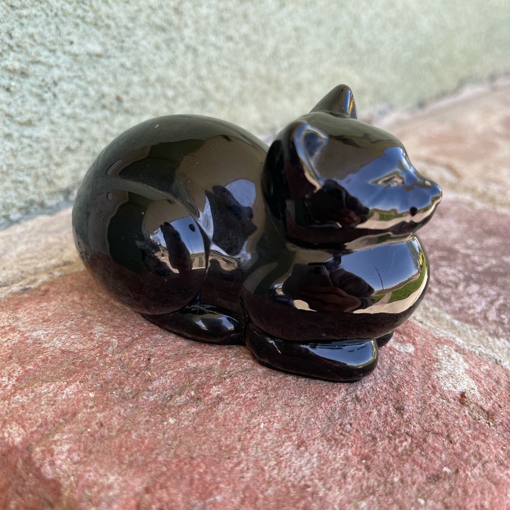 Vintage Black Cat Figurine by Special Gifts Crowning Touch